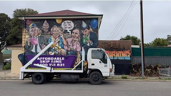 Affordable Skip Bins delivery truck in Adelaide